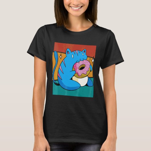 ビンテージ・キャット・ドーナツ Tシャツ (正面)