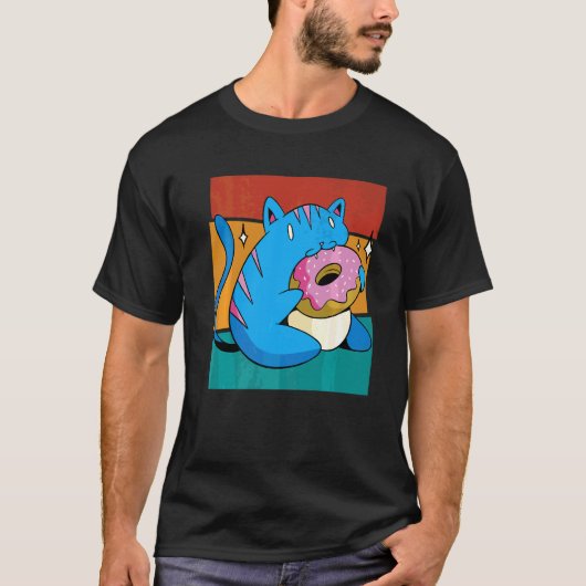 ビンテージ・キャット・ドーナツ Tシャツ (正面)