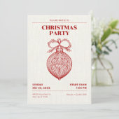 ビンテージ クラシック クリスマス オーナメント 招待状 (スタンド正面)