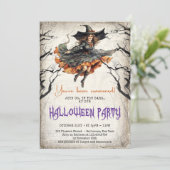 ビンテージ クラシック トラディション 水彩 怖い魔女 招待状 (スタンド正面)
