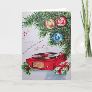ビンテージ·クリスマス遊·レコードのアンダーツリー シーズンカード