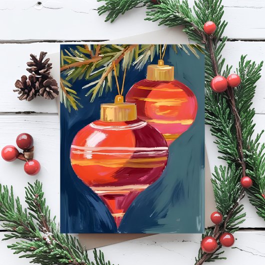 ビンテージ クリスマス オーナメント 水彩画