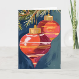 ビンテージ クリスマス オーナメント 水彩画 カード