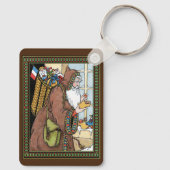 ビンテージ クリスマス サンタクロース おもちゃ クロッグス 靴 キーホルダー (裏面)