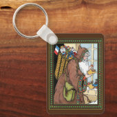 ビンテージ クリスマス サンタクロース おもちゃ クロッグス 靴 キーホルダー (正面)