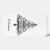 ビンテージ クリスマス ツリー デコレーション ヴィクトリアン スクロール Case-Mate iPhoneケース (裏面 (横))