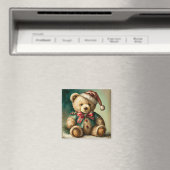 ビンテージ クリスマス テディベア マグネット (インサイチュ (食洗機))