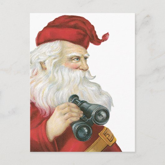 ビンテージ クリスマス 双眼鏡を持ったサンタクロース (正面)