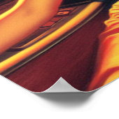 ビンテージ グラマー ガール 赤いドレス ポスター (角)