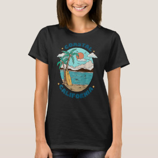 ビンテージ グルービー コースト カリ ビーチ サマー バケーション Tシャツ