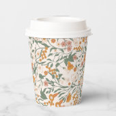 ビンテージ グルーヴィー ボヘミアンフラワー ブライズシャワー 紙コップ (裏面)