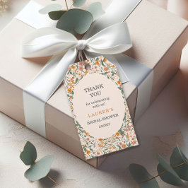 ビンテージ グルーヴィー ボヘミアンフラワー ブライダルシャワー ギフトタグ