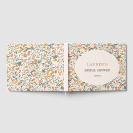 ビンテージ グルーヴィー ボヘミア フラワーブライダルシャワー ゲストブック