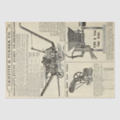 ビンテージ コーン マシン 農機具 広告 デコパージュ 薄葉紙 (正面)