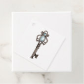 ビンテージ ゴシック ブルー 宝石 キー フェイバータグ (インサイチュ)