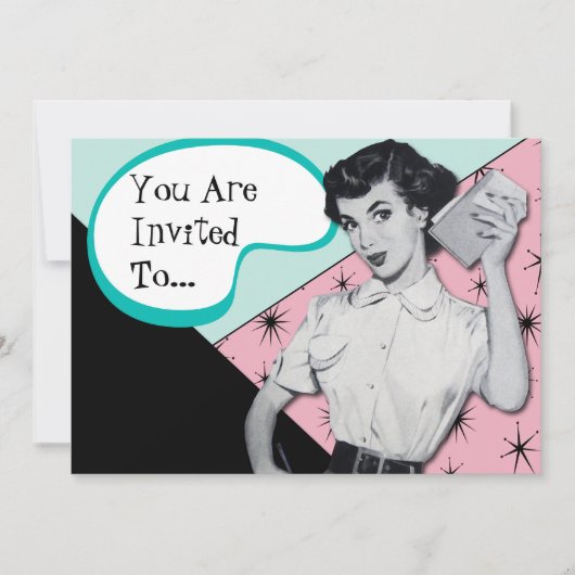 ビンテージ・サッシー・セクレタリー・招待状 招待状 (正面)