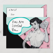 ビンテージ・サッシー・セクレタリー・招待状 招待状 (正面/裏面)