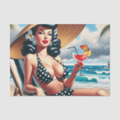 ビンテージ サマー ピンアップ 薄葉紙 (正面)