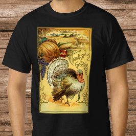 ビンテージ・サンクスギビングのご挨拶と七面鳥 Tシャツ