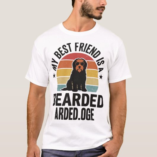 ビンテージ・サンセット・ビーグルド・コリー愛好家デザイン_1 Tシャツ (正面)