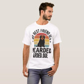 ビンテージ・サンセット・ビーグルド・コリー愛好家デザイン_1 Tシャツ (正面フル)