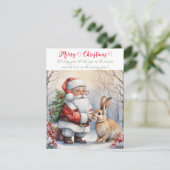 ビンテージ サンタクロース クリスマス と ウサギ (スタンド正面)