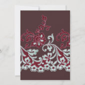 ビンテージ シャビー シックな ブライダル シャワー ティーパーティー 招待状 (裏面)