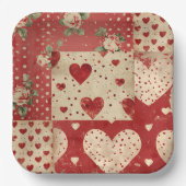 ビンテージ シャビー シック ペーパープレート (正面)