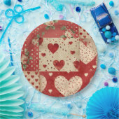 ビンテージ シャビー シック ペーパープレート (パーティー)