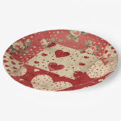 ビンテージ シャビー シック ペーパープレート (アングル)