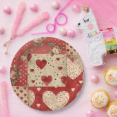 ビンテージ シャビー チック ペーパープレート (パーティー)