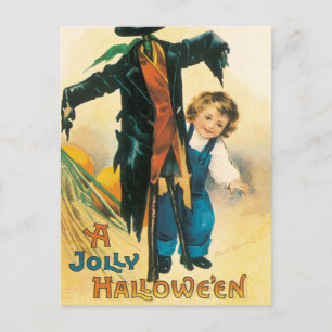 ビンテージ ジョリー ハロウィンかかし エレン・クラップスダル ポストカード