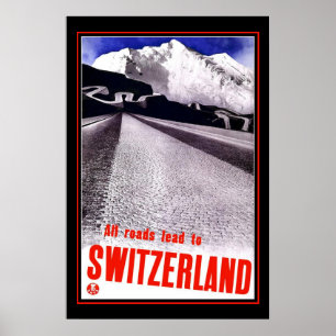 ビンテージ スイス スキー トラベルポスター ポスター