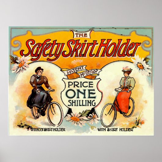 ビンテージ スカート ホルダー 広告 ポスター (正面)