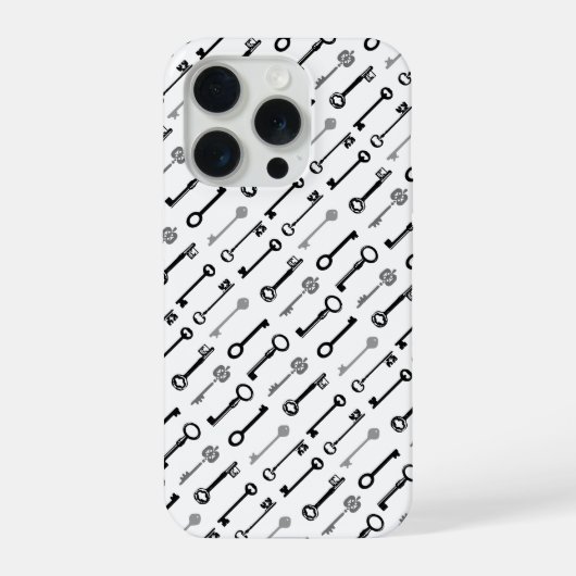 ビンテージ スケルトンキー柄 iPhoneケース (裏面)