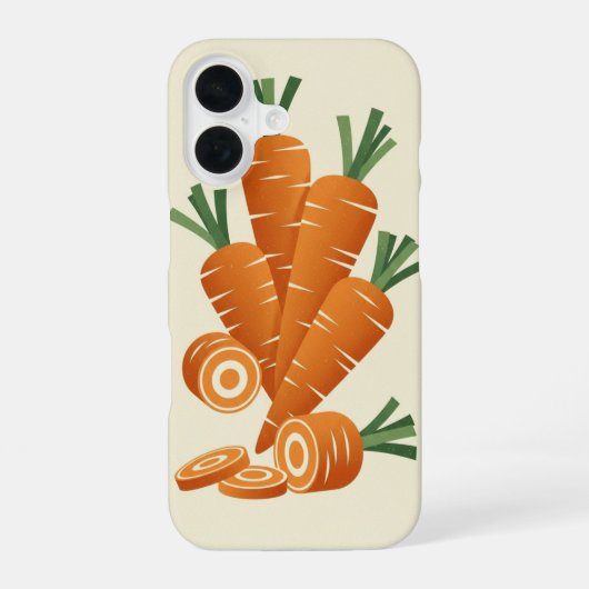 ビンテージ スタイリッシュ ニンジン iPhone 16ケース (裏面)