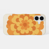 ビンテージ スタイリッシュ マリーゴールド iPhone 16ケース (裏面横)