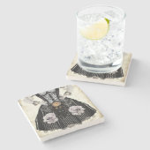 ビンテージ スチームパンク コルセットドレス ストーンコースター (横)