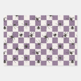 ビンテージ スプーキ― コテ―ジハロウィン ラッピングペーパーシート