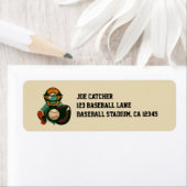 ビンテージ スポーツ 野球プレーヤー、キャッチャーミット付き ラベル (インサイチュ)