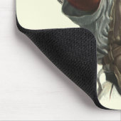 ビンテージ スポーツ 野球プレーヤー、キャッチャー 上を見る モ マウスパッド (コーナー)