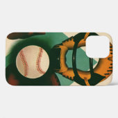 ビンテージ スポーツ 野球選手、キャッチャー ミット付き Case-Mate iPhoneケース (裏面 (横))