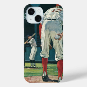 ビンテージ スポーツ 野球選手 ピッチャー マウンド上 iPhone 15ケース