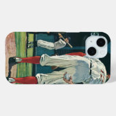 ビンテージ スポーツ 野球選手 ピッチャー マウンド上 Case-Mate iPhoneケース (裏面 (横))