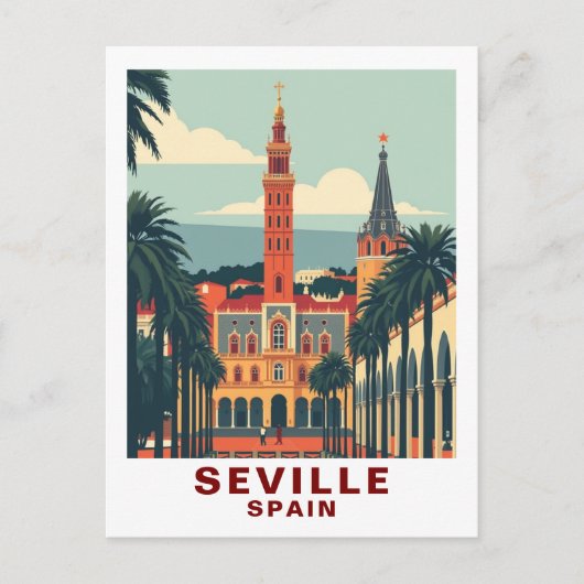 ビンテージ セビリア スペイン 大聖堂 旅行 ポストカード (正面)