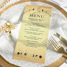 ビンテージ セレスティアル クレセント 月の満ち欠け ウェディング メニュー