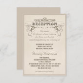 ビンテージ タイポグラフィー ヴィンテージ デザイン 結婚式 披露宴 エンクロージャーカード (正面/裏面)