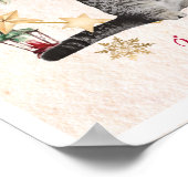 ビンテージ タビー猫 クリスマスポスター ホリデー リース ポスター (角)