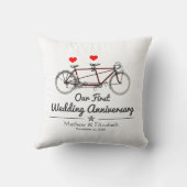 ビンテージ タンデム自転車 オーダーメイド 結婚記念日 クッション (裏面)