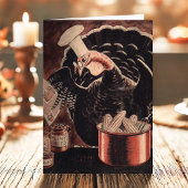 ビンテージ　ターキーシェフ　面白い感謝祭 シーズンカード